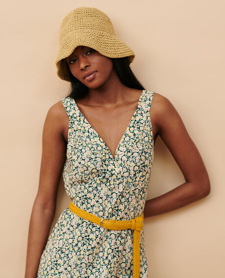 Vestido largo estampado 7302c 119 print yellow 2sdr197v09