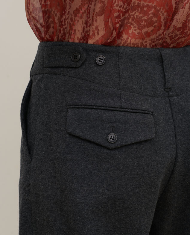 PEGGY - Pantalón carrot de lana mezclada