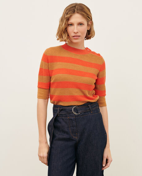 Jersey con manga corta de lino 0240 tiger lily stripes 3sju093l01