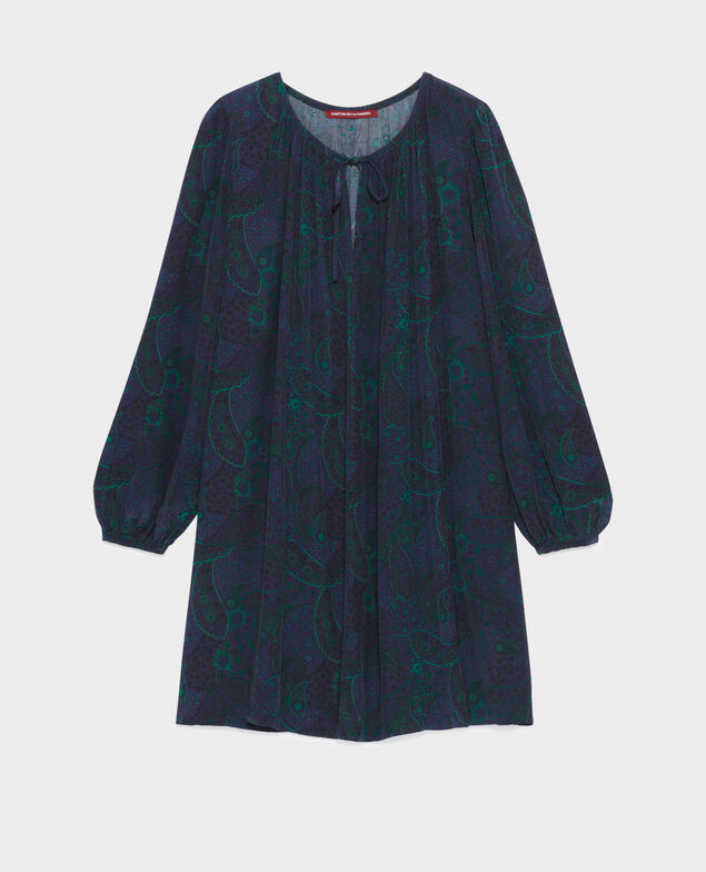 Vestido estampado fluido