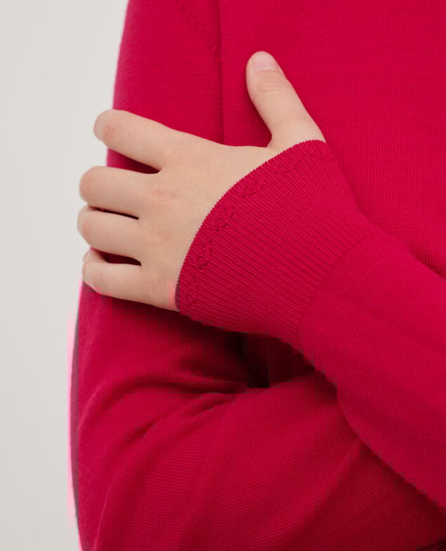 Jersey cuello redondo de lana merino 6018c persian red