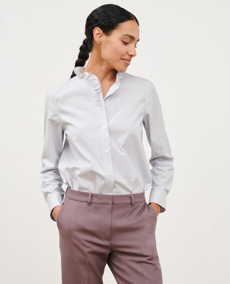Camisa de popelina de algodón 8871 69 navy stripe 2wsh138c53