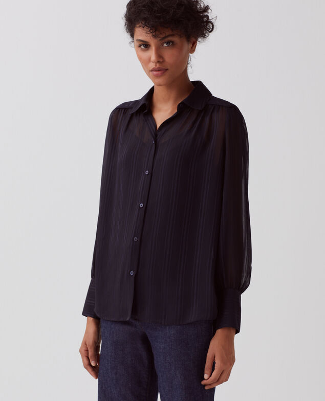 Camisa fluida de manga larga H695 night sky