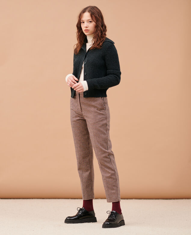 MARGUERITE - Pantalón cigarette 6042 check Popeille