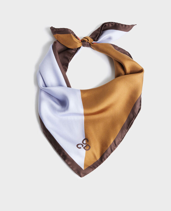Foulard cuadrado de seda BLUE HERON
