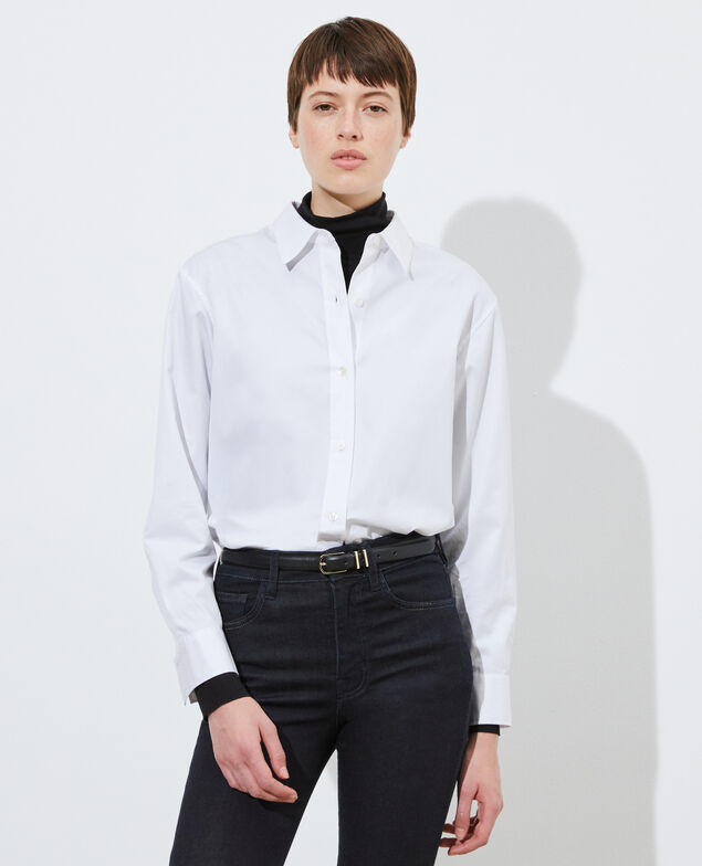Camisa de hombre de algodón Supima Brilliant white