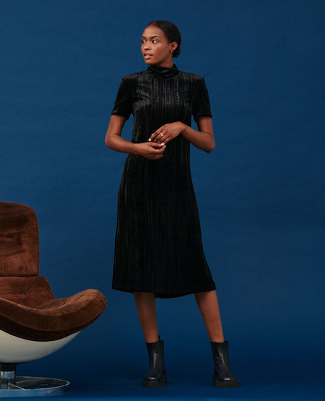 Vestido midi de terciopelo 4216 black_beauty 2wdr259v19