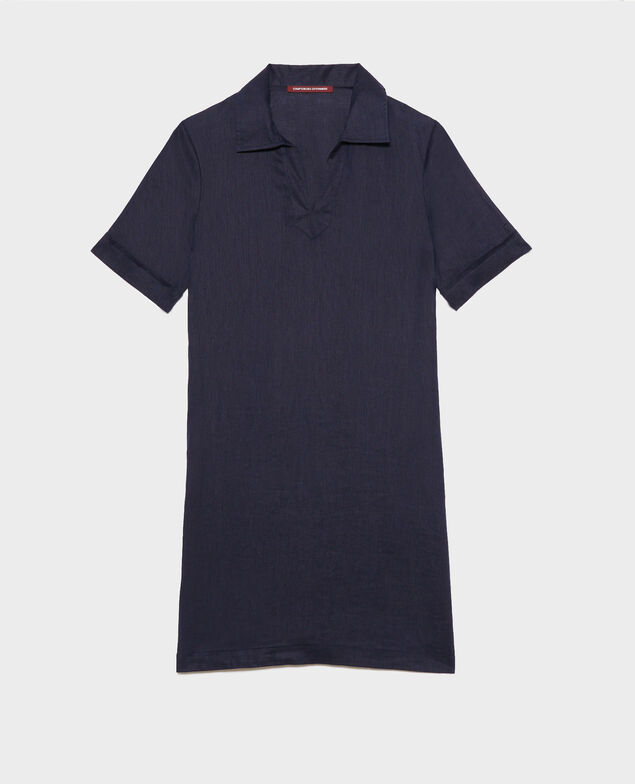 DAISY - Vestido icónico de lino 68 blue