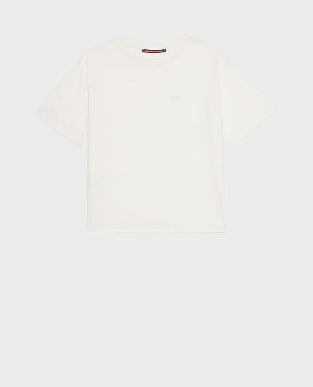  Camiseta oversize de algodón manga corta  Jet stream