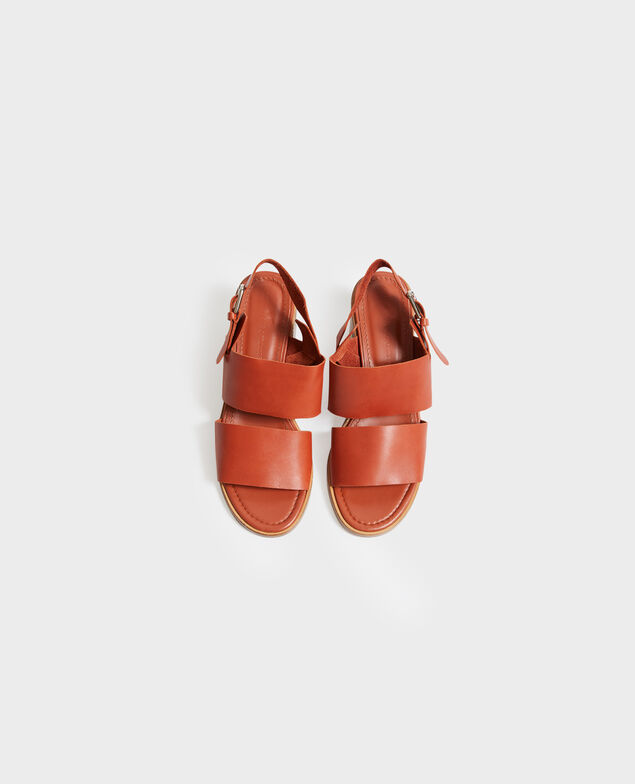 Sandalias de piel con tacón 29 dark orange