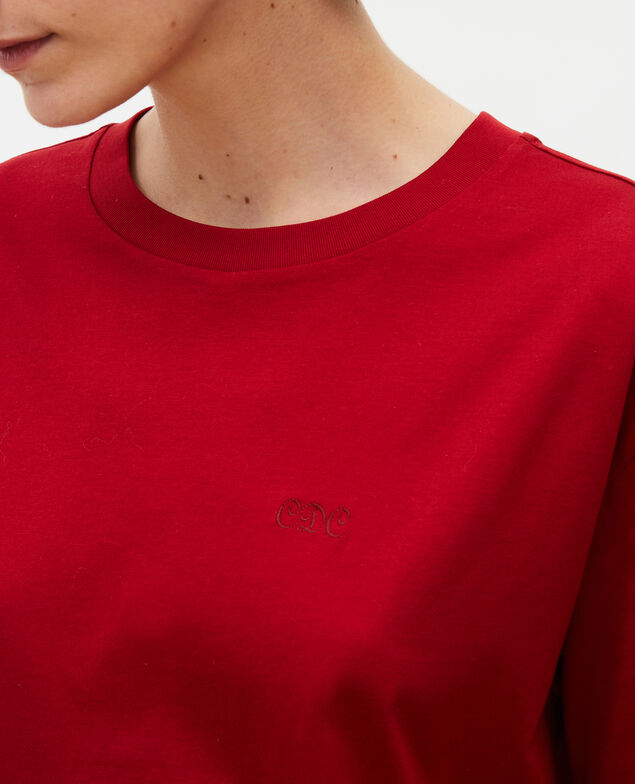  Camiseta oversize de algodón manga corta  Royale red