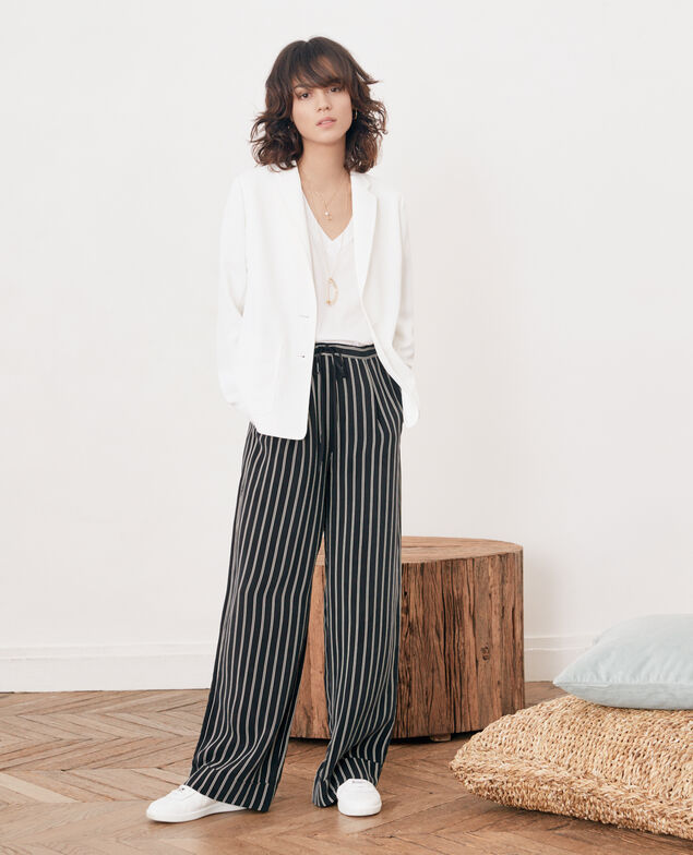 Chaqueta de crepé Blanc