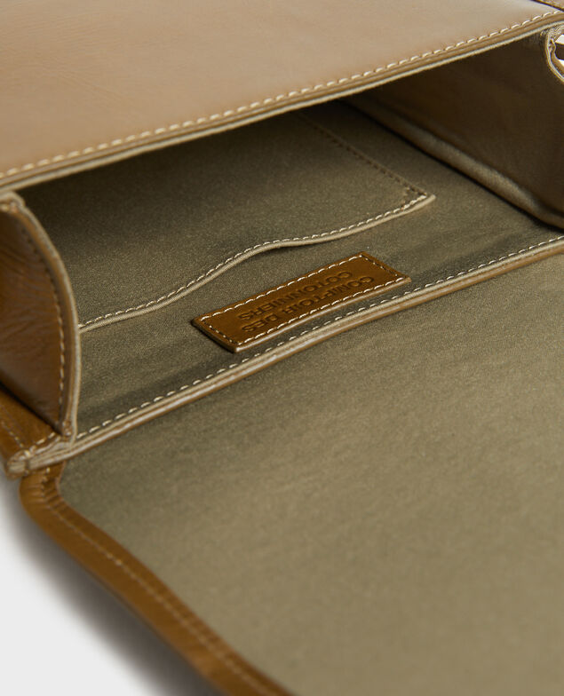Pequeño bolso bandolera de cuero 6002c dark olive