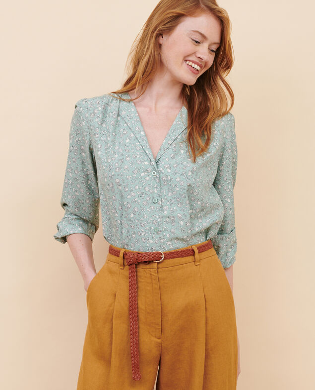 Camisa fluida 96 print green