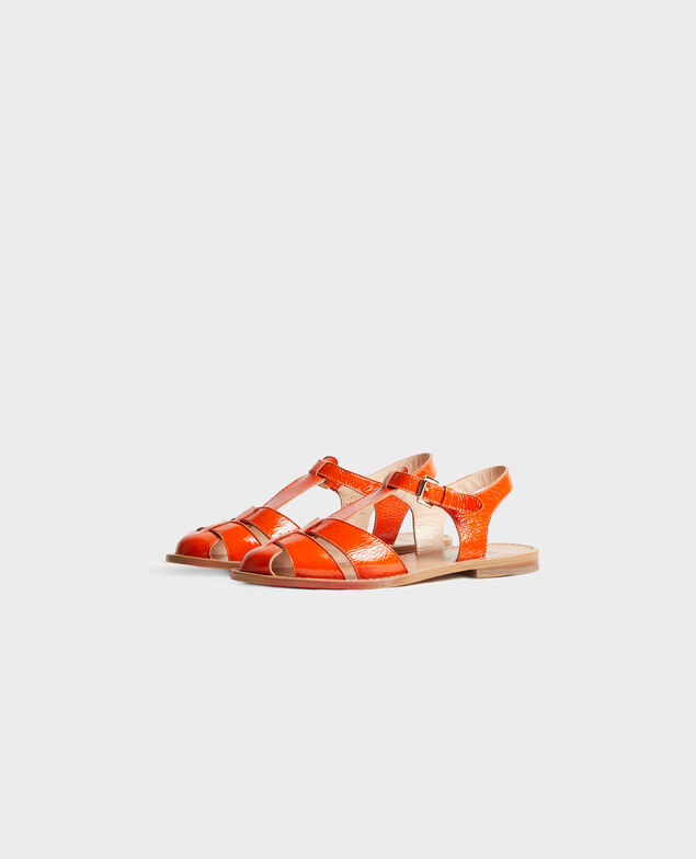 Sandalias de charol Spicy orange