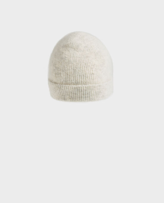 Gorro de alpaca mezclada A009 WHITE KNIT