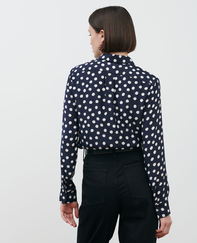 SIBYLLE - Camisa de seda con estampado Big dots Nabilo