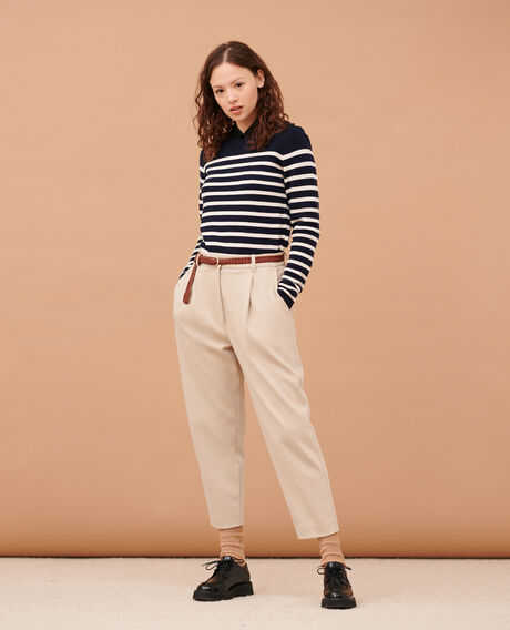 Pantalón cigarette de punto jersey de lana 8896 31_beige 2wpj316w18
