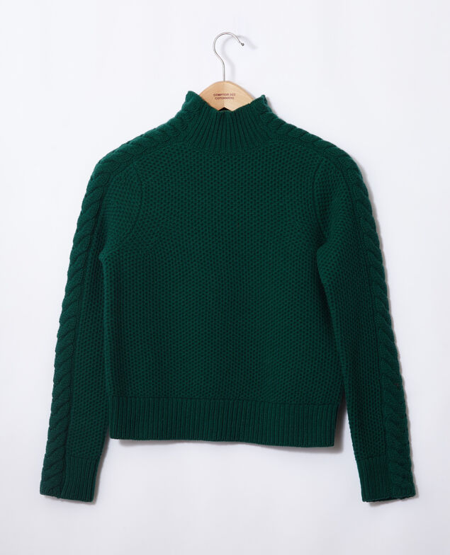 Jersey de lana con detalle de trenza Evergreen