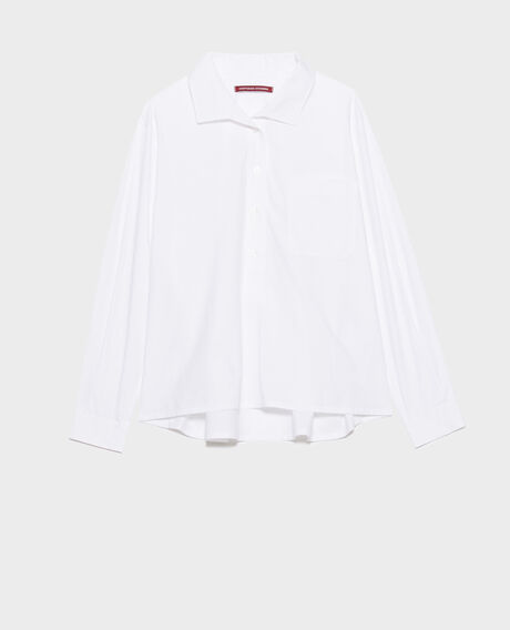 Camisa caftán amplia de algodón 0007 white 3sbl018c12