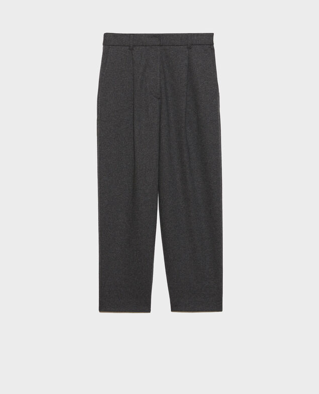 Pantalón cigarette de punto jersey de lana 8897 04 gray