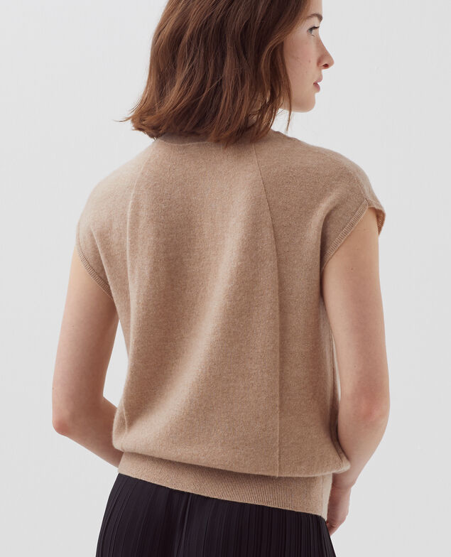 Jersey sin mangas de cachemira I320 savannah tan