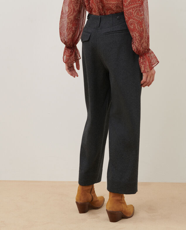 PEGGY - Pantalón carrot de lana mezclada