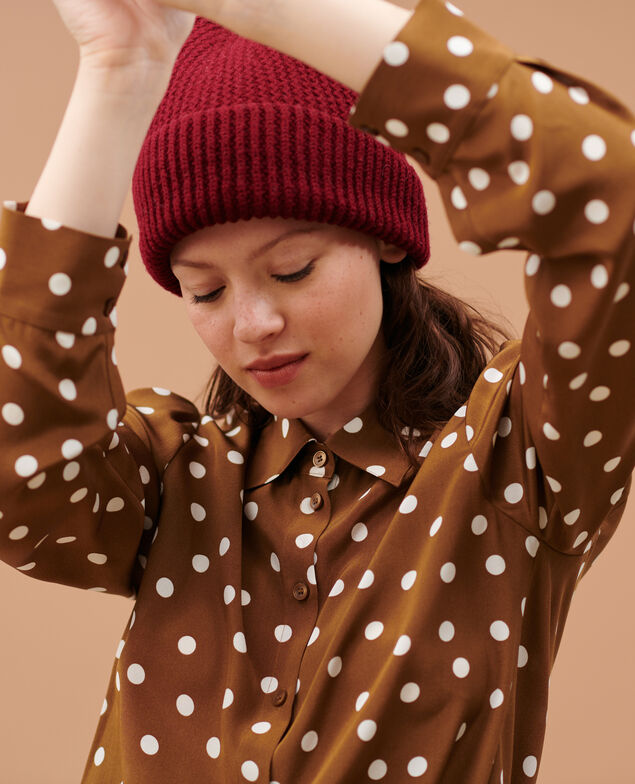 SIBYLLE - Camisa de seda 8856 24 brown dots