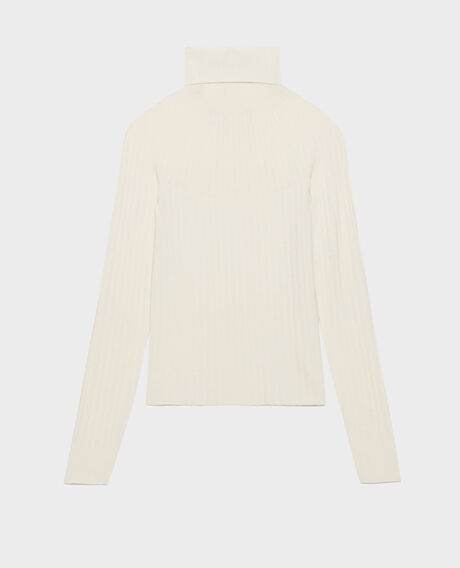 Jersey ajustado de lana merino 8843 00 white 2wju048w20