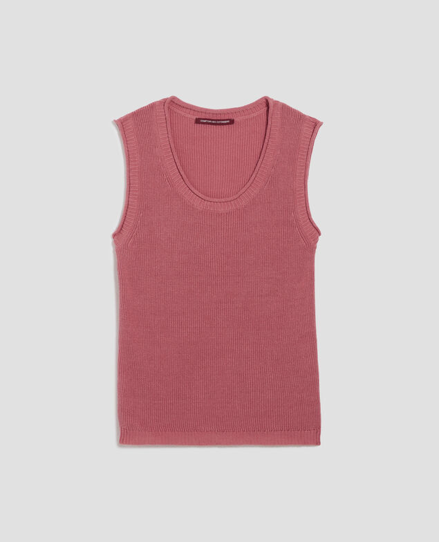 Top largo de lino J130 baroque rose