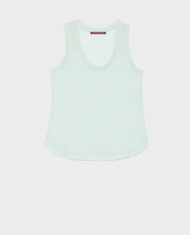 Camiseta sin mangas de lino