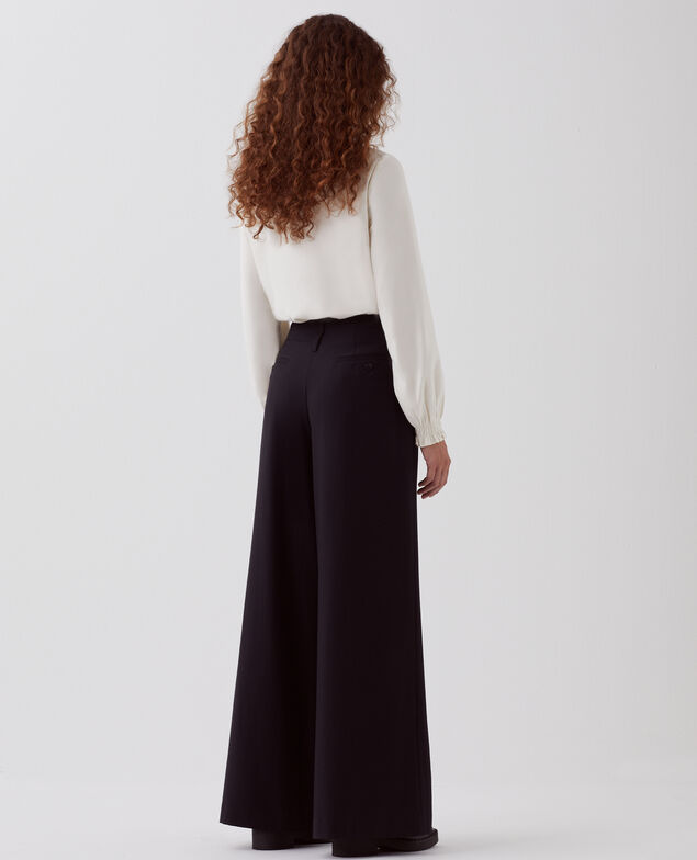 YVONNE - Pantalón amplio con pinzas H091 black beauty