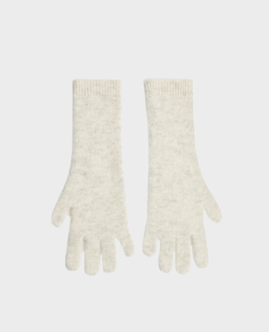 Guantes de alpaca mezclada A009 WHITE KNIT