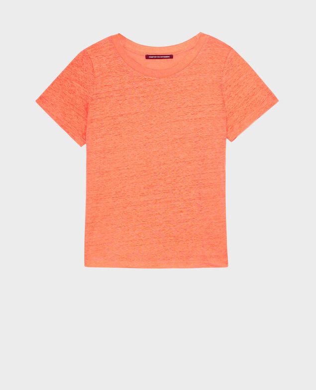 AMANDINE - Camiseta con cuello redondo de lino