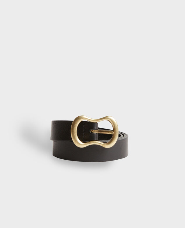 Cinturón fino de cuero 8853 09 black 3sbe073