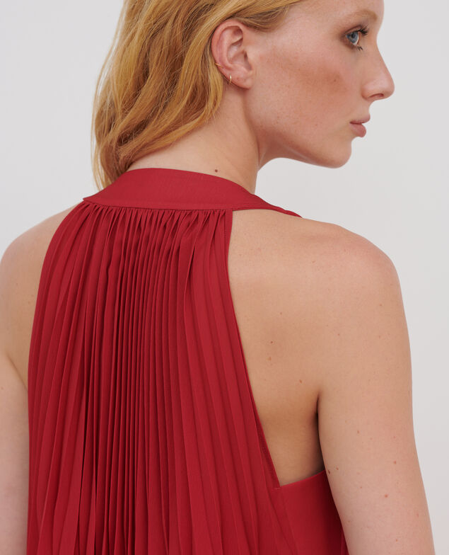 Vestido plisado fluido