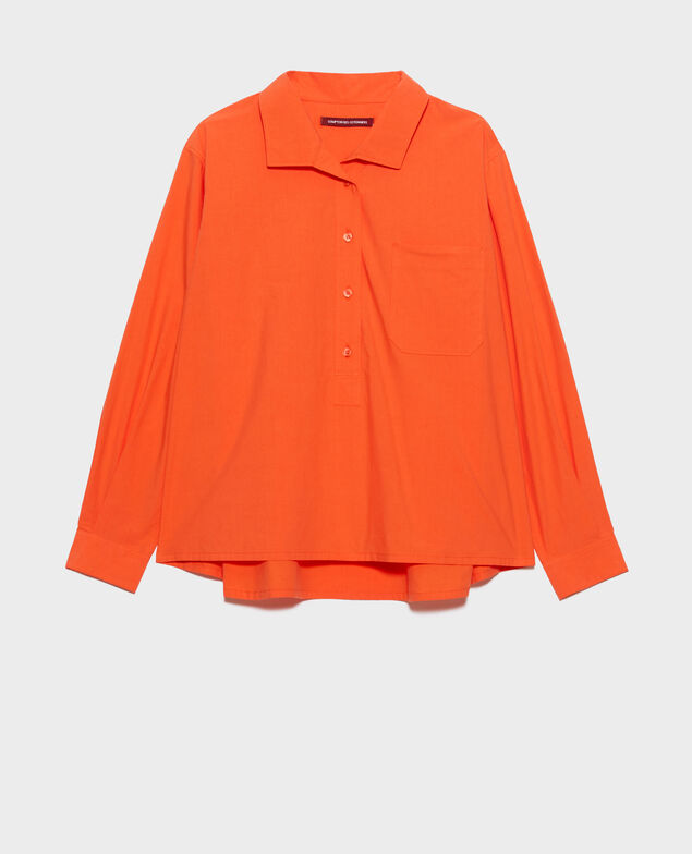 Camisa caftán amplia de algodón