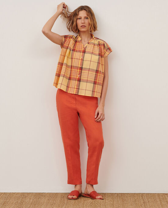 MARGUERITE - Pantalón cigarette 0250 TIGER LILY ORANGE