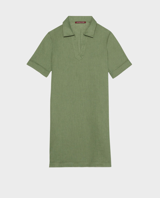 DAISY - Vestido icónico de lino 52 green