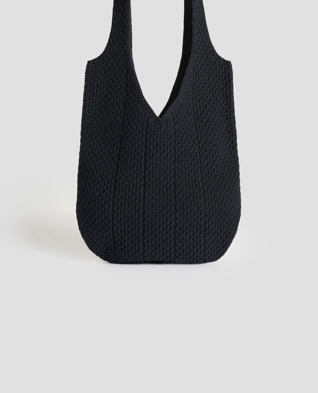 Bolso tote en crochet de algodón H091 black beauty