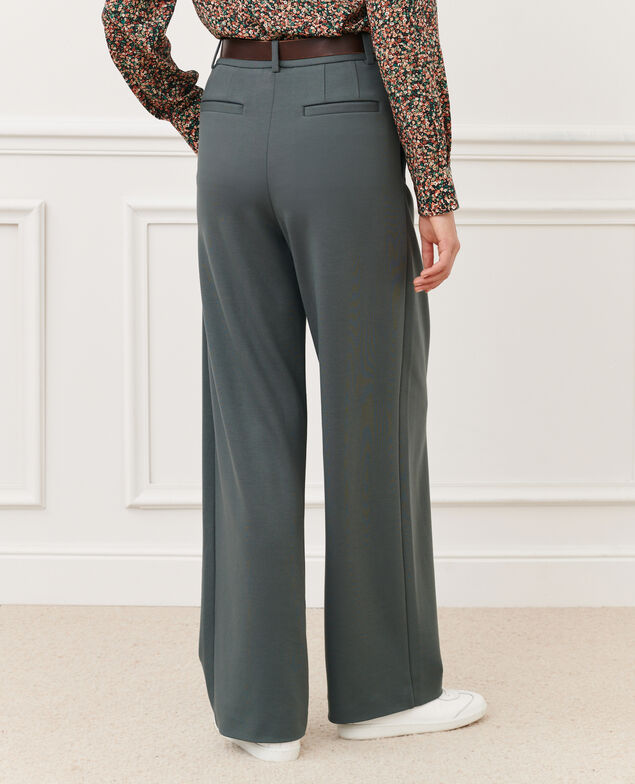 YVONNE - Pantalón ancho con pinzas 8817 58 darkgreen