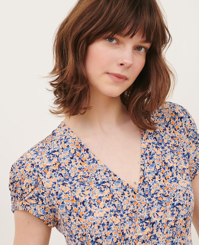 LUDIVINE - Vestido largo fluido 116 print blue