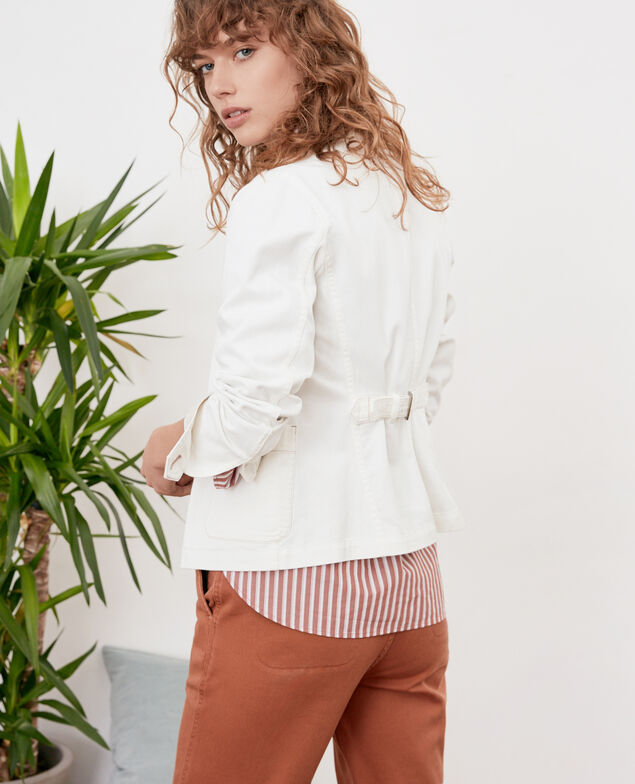 Chaqueta cuello mao Off white