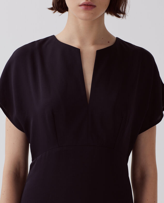 Vestido fluido tacto seda H091 black beauty