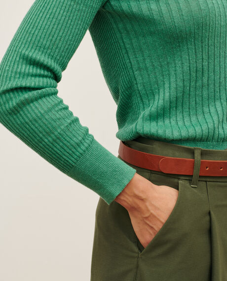 Jersey con textura de lino 0542 pine green 3sju191l01