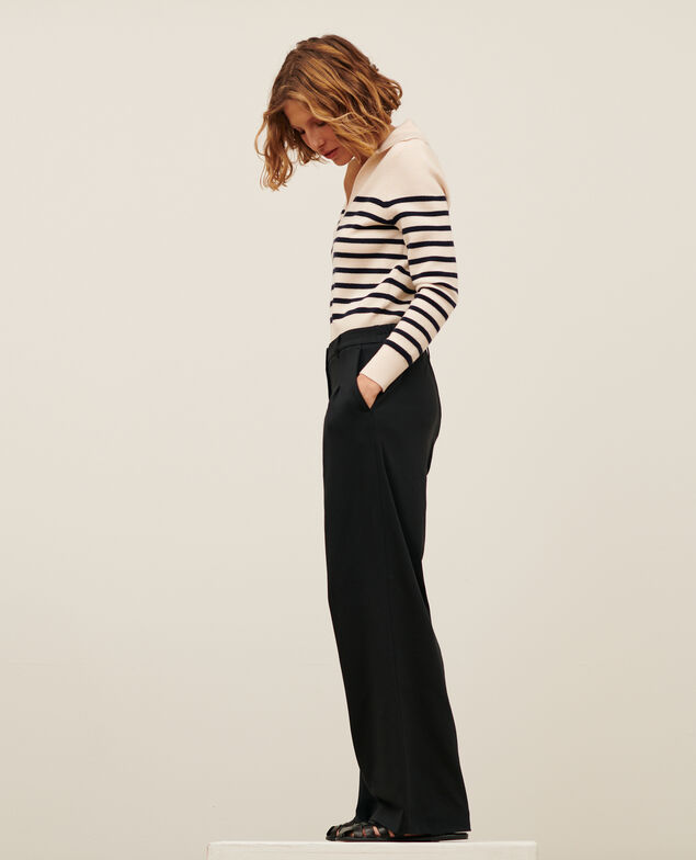 YVONNE - Pantalón amplio 4216 black_beauty
