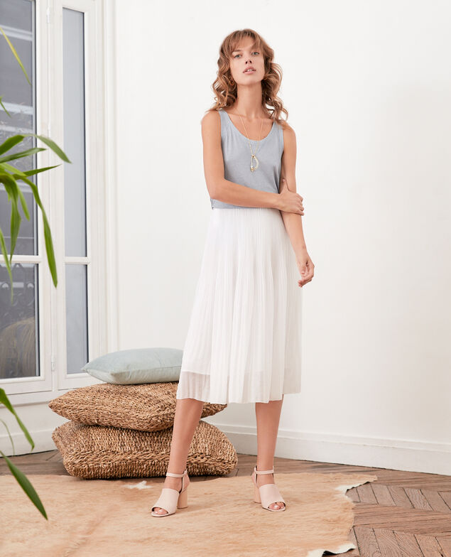 Falda plisada Blanc
