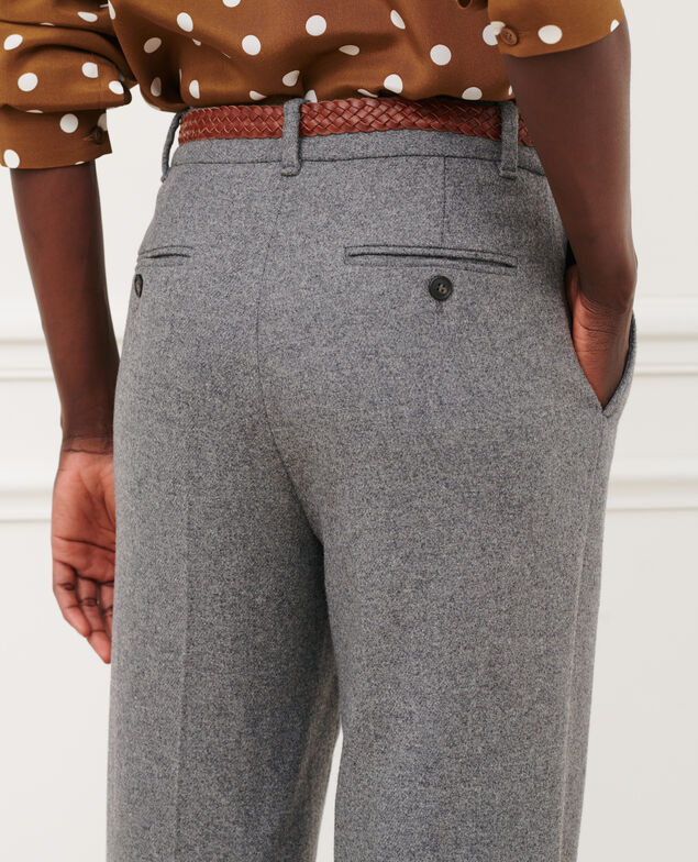 BLANDINE - Pantalón recto de franela
