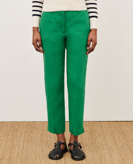 MARGUERITE - Pantalón cigarette 0542 pine green 3spa005f03
