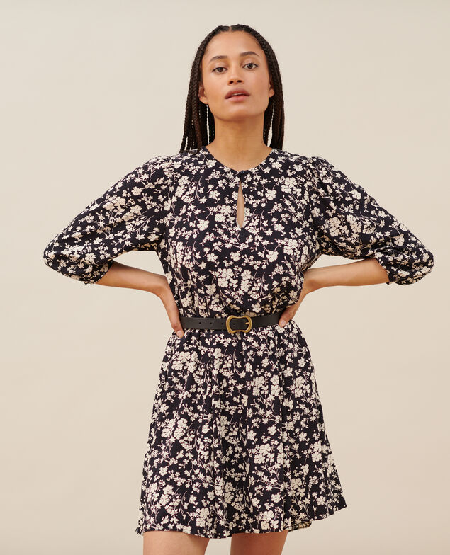 Vestido estampado fluido